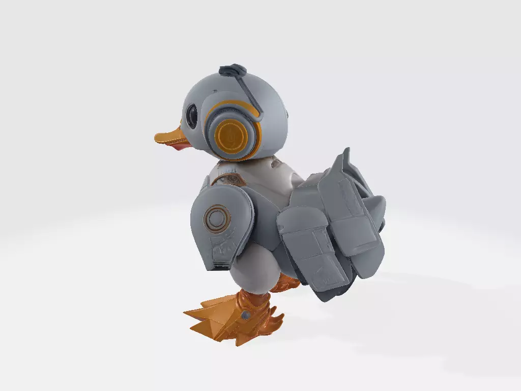 Robot Duck Version 01 3D print model_2