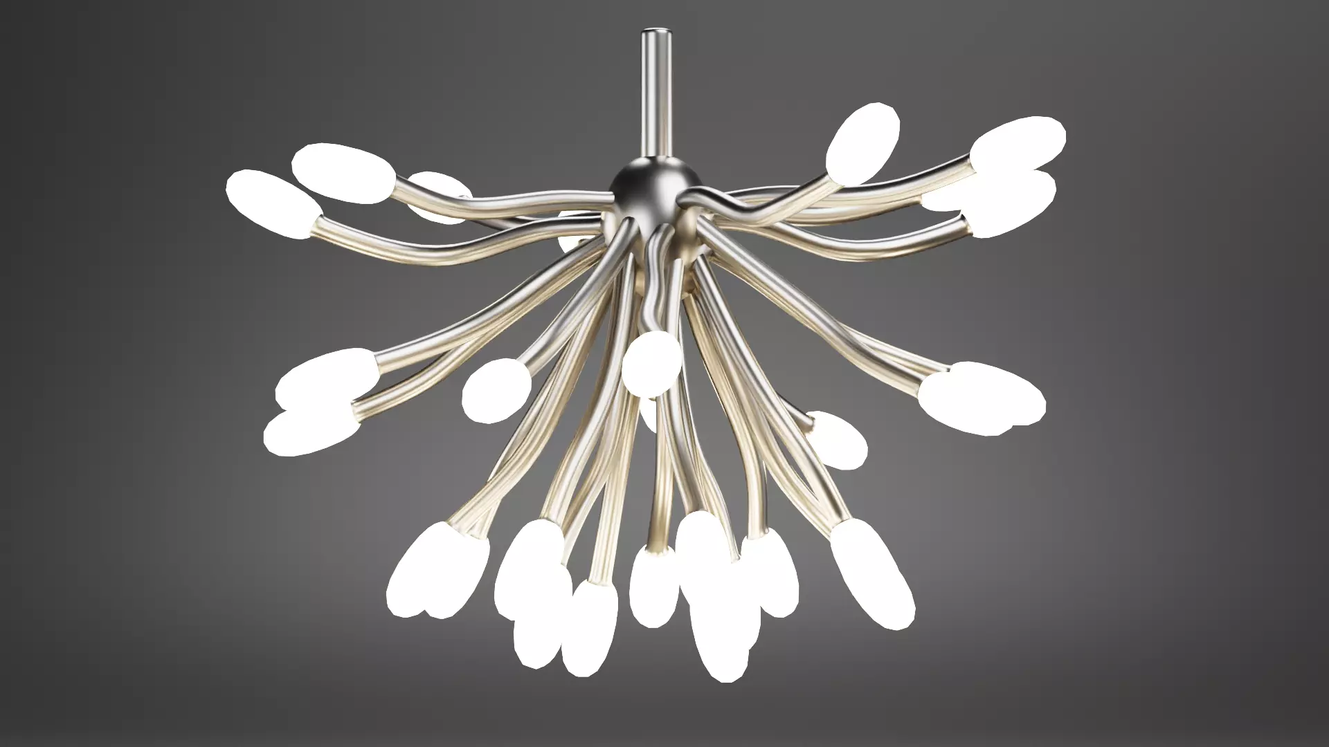 Stick Light Chandelier Low-poly 3D model_2