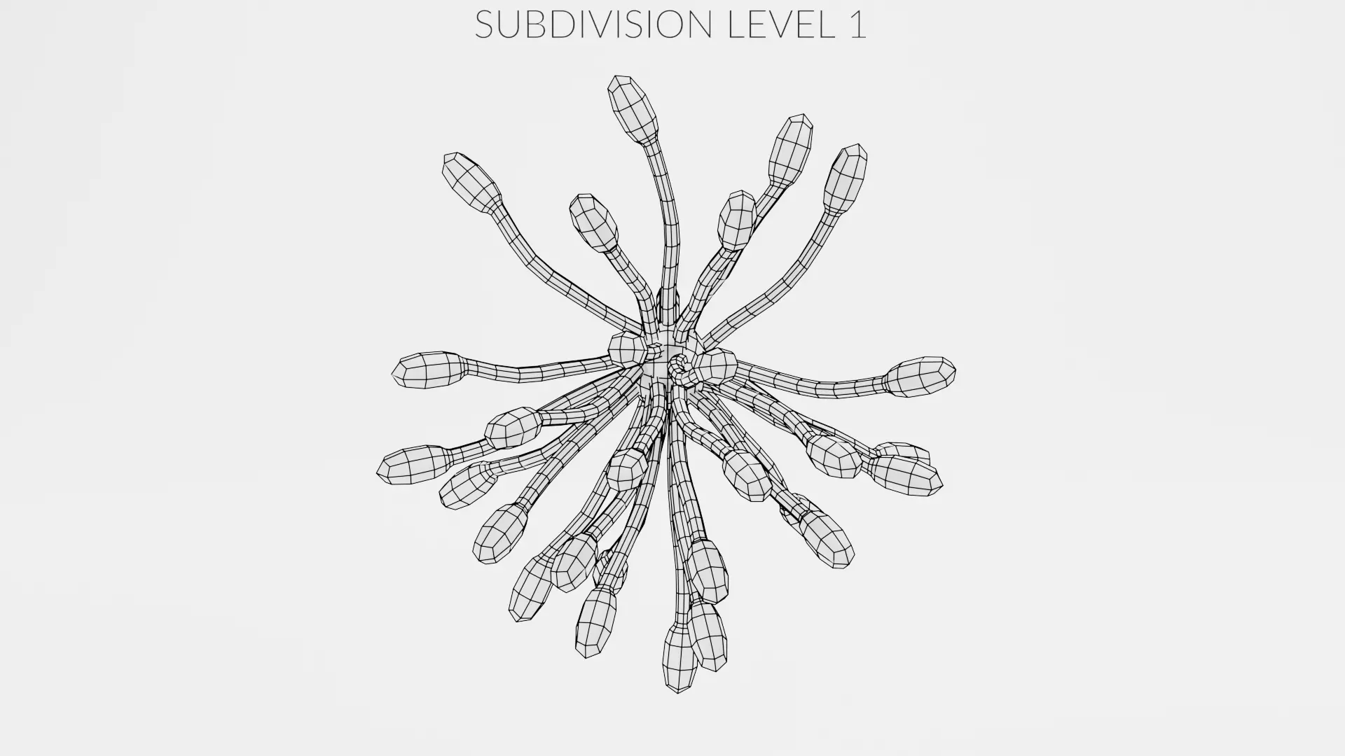 Stick Light Chandelier Low-poly 3D model_10