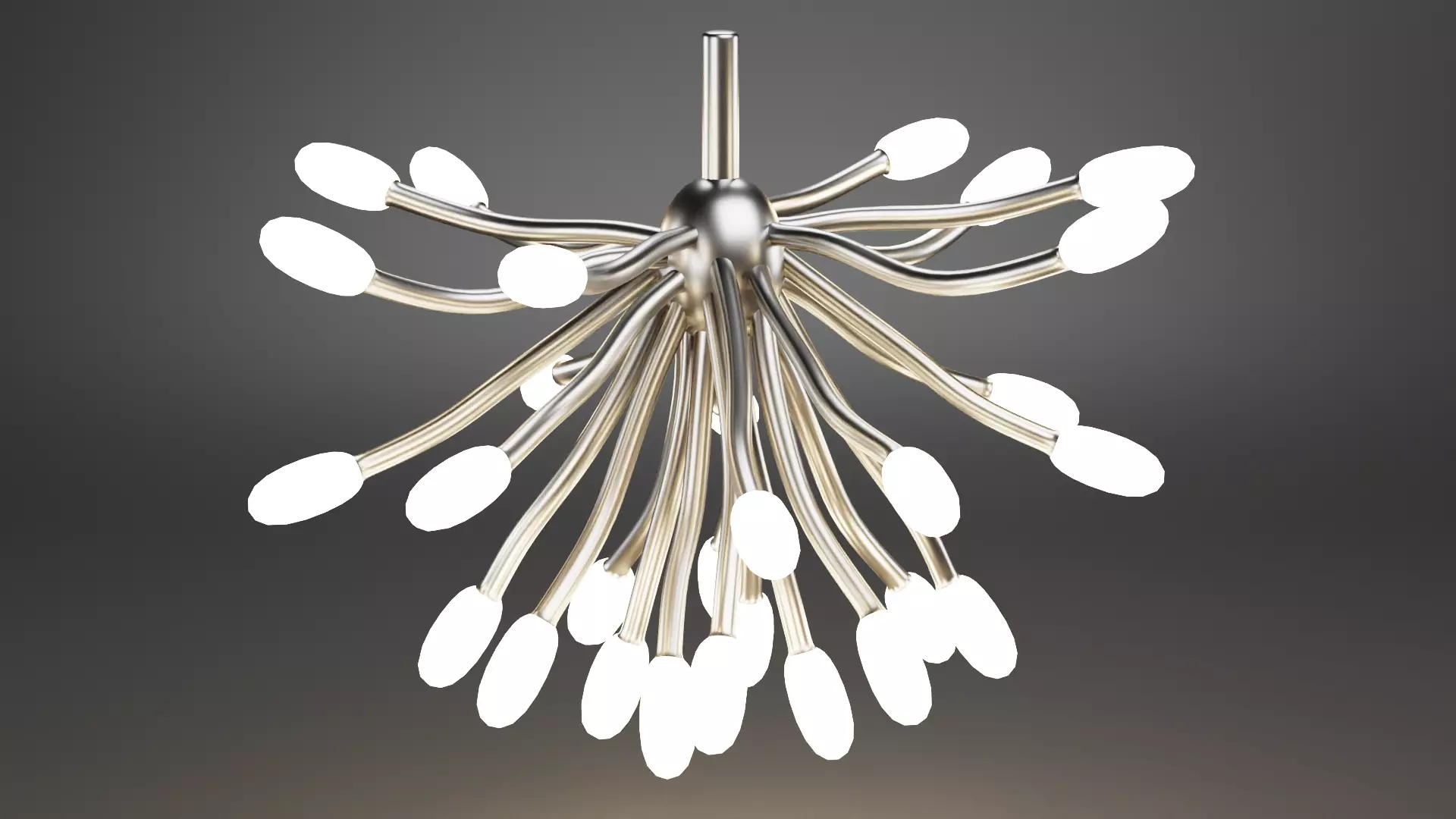 Stick Light Chandelier Low-poly 3D model_3