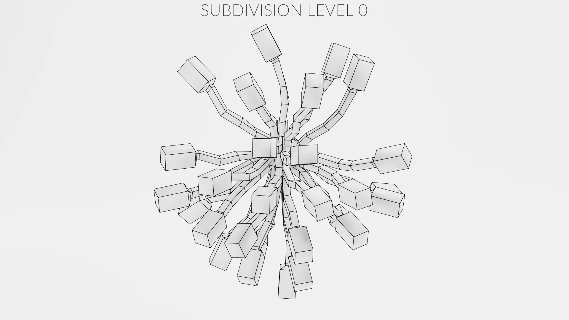 Stick Light Chandelier Low-poly 3D model_9