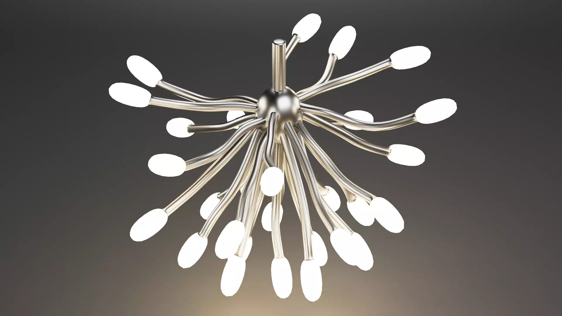 Stick Light Chandelier Low-poly 3D model_4