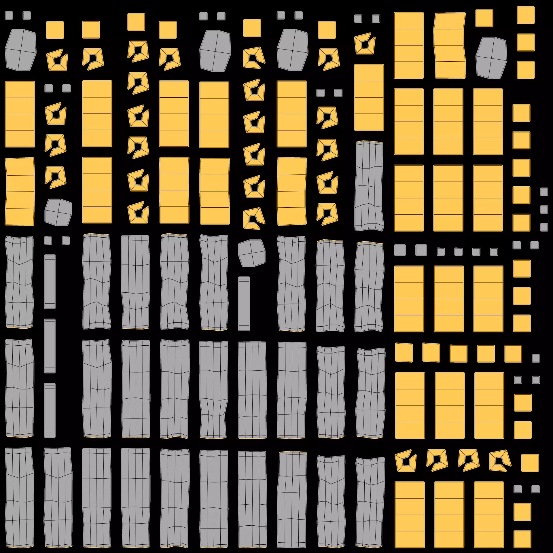 Stick Light Chandelier Low-poly 3D model_6