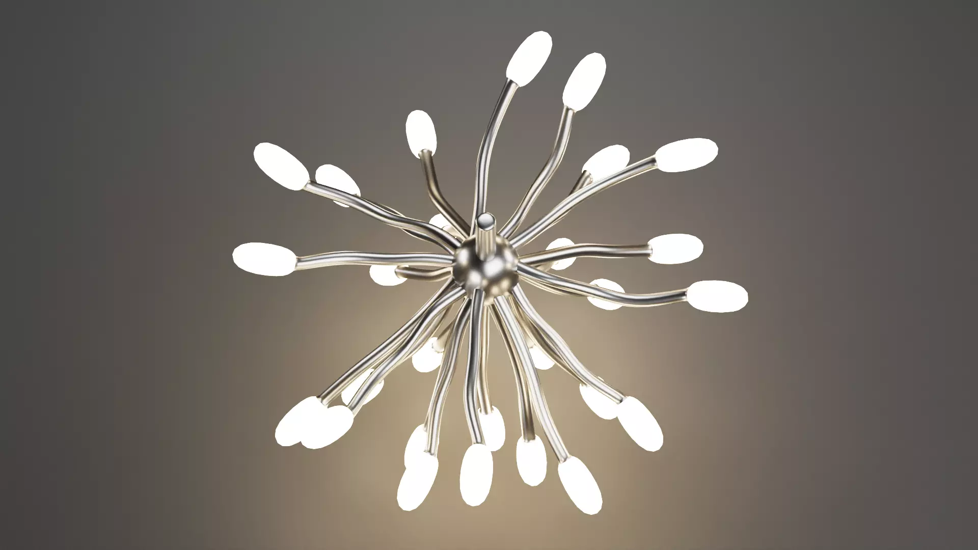 Stick Light Chandelier Low-poly 3D model_5