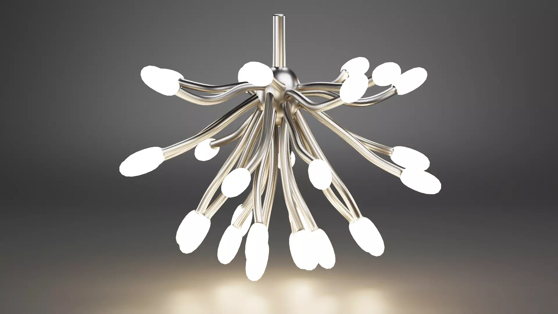 Stick Light Chandelier Low-poly 3D model_0