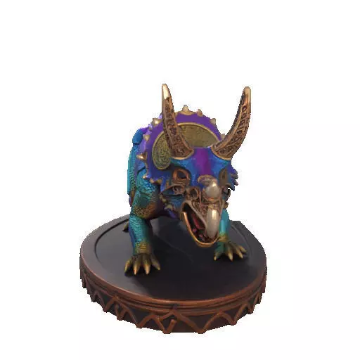 2654Gothic Roaring Triceratops Dinosaur 3D Model Halloween 3D print model_35