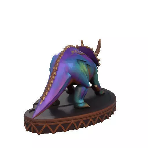 2654Gothic Roaring Triceratops Dinosaur 3D Model Halloween 3D print model_17