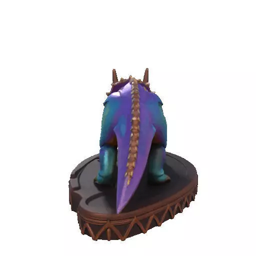 2654Gothic Roaring Triceratops Dinosaur 3D Model Halloween 3D print model_19