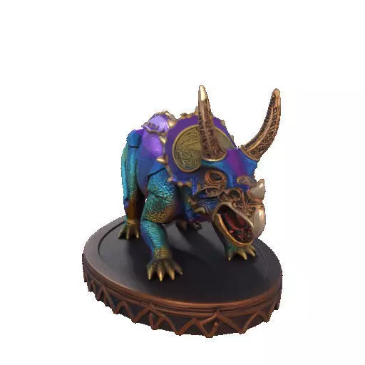 2654Gothic Roaring Triceratops Dinosaur 3D Model Halloween 3D print model_36