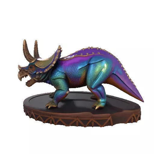 2654Gothic Roaring Triceratops Dinosaur 3D Model Halloween 3D print model_26