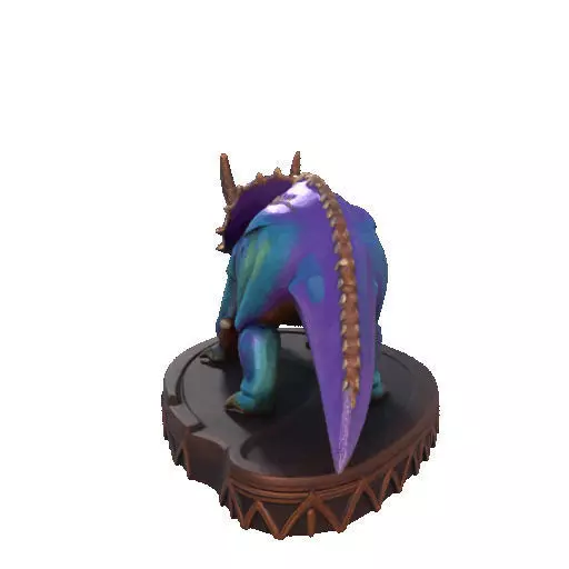 2654Gothic Roaring Triceratops Dinosaur 3D Model Halloween 3D print model_20