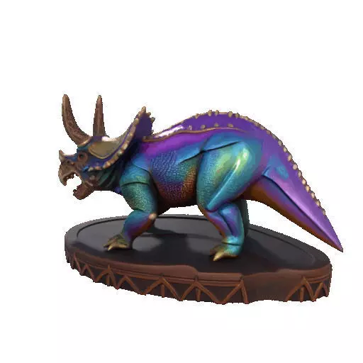 2654Gothic Roaring Triceratops Dinosaur 3D Model Halloween 3D print model_25