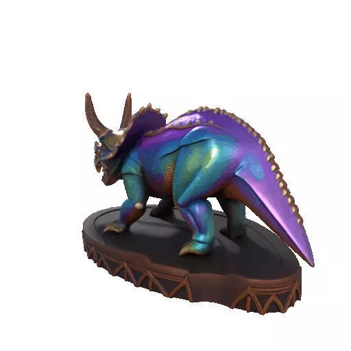 2654Gothic Roaring Triceratops Dinosaur 3D Model Halloween 3D print model_23