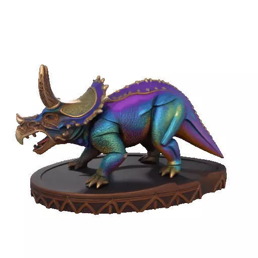 2654Gothic Roaring Triceratops Dinosaur 3D Model Halloween 3D print model_28