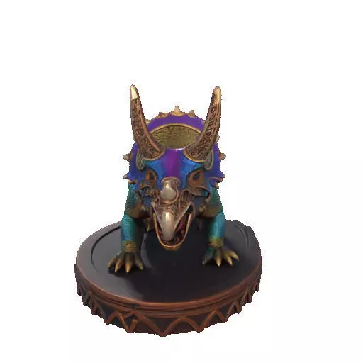 2654Gothic Roaring Triceratops Dinosaur 3D Model Halloween 3D print model_34