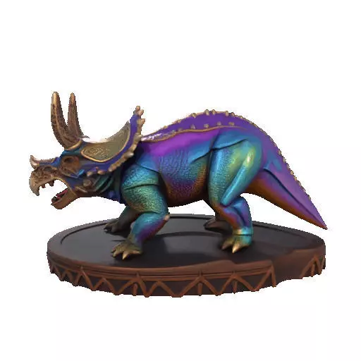 2654Gothic Roaring Triceratops Dinosaur 3D Model Halloween 3D print model_27