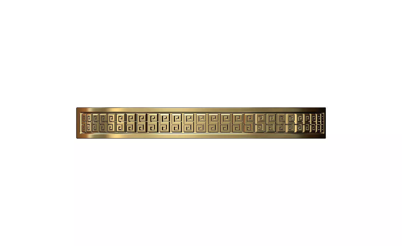 Greek key scroll carvings flexture clasp bracelet 3D print model_3