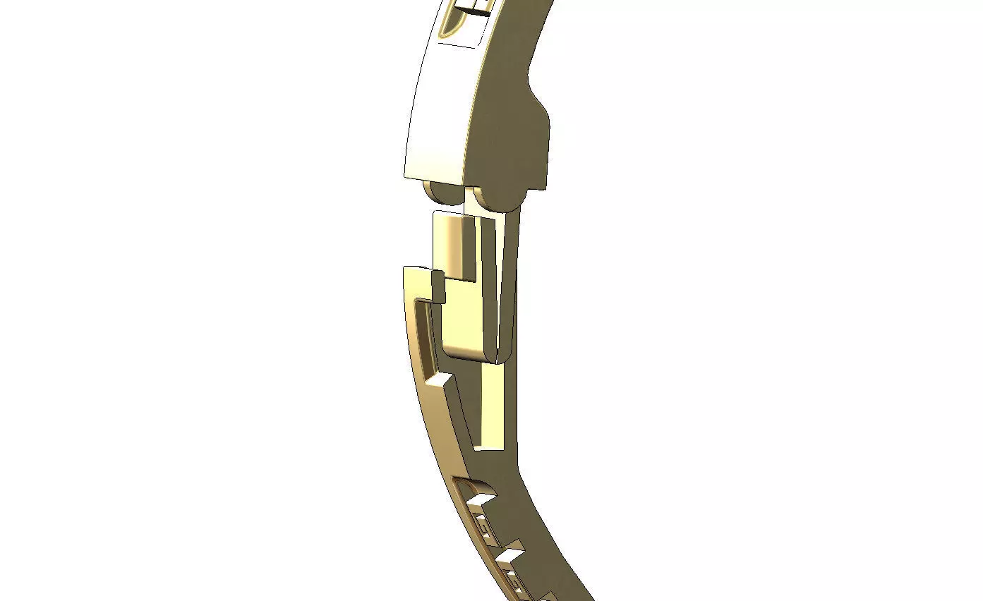 Greek key scroll carvings flexture clasp bracelet 3D print model_8