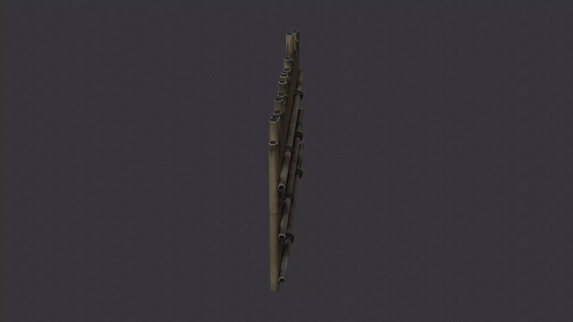 Bamboo Fence Panel Outdoor Decor Low-poly 3D model_3