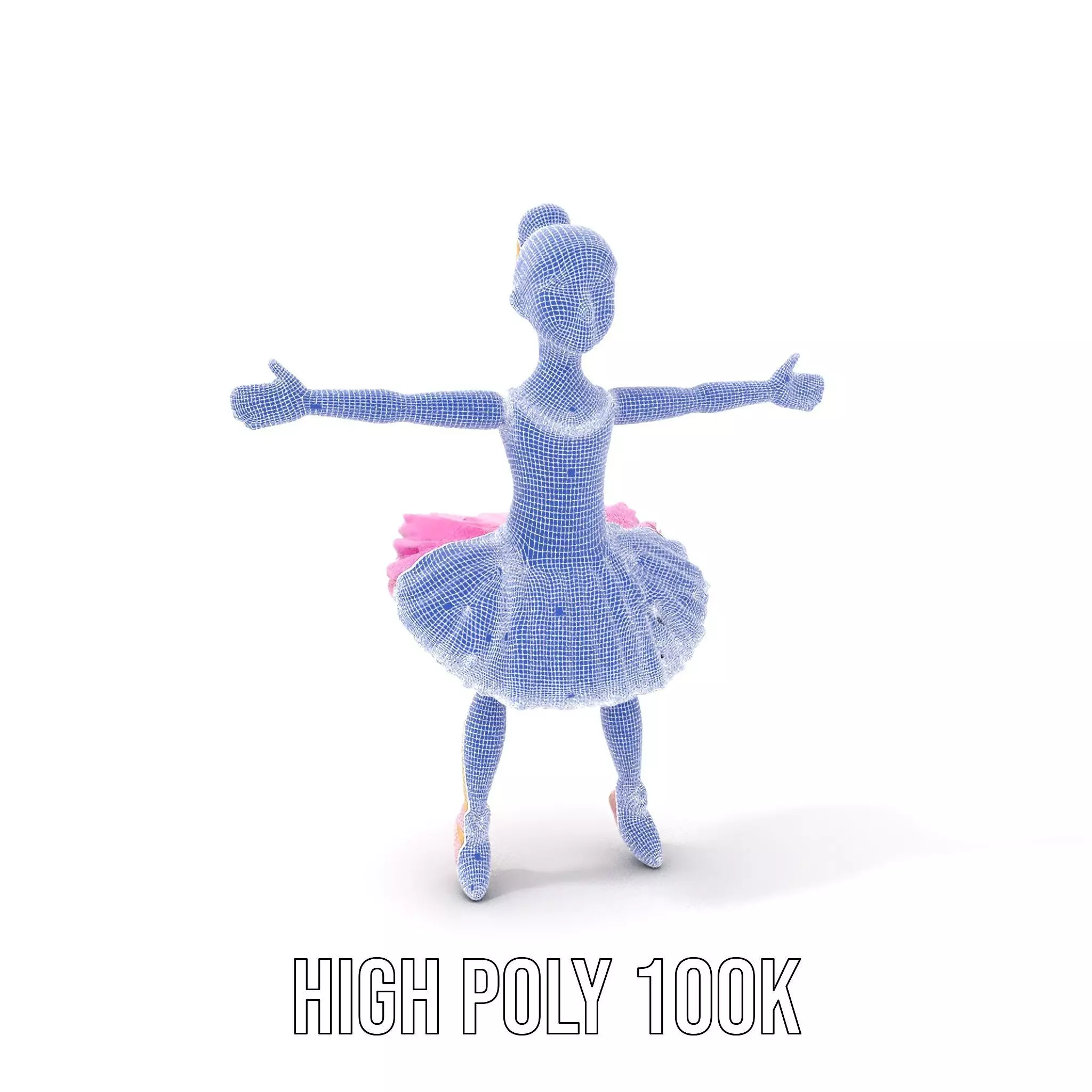 Graceful Ballerina model pack Low-poly 3D model_4