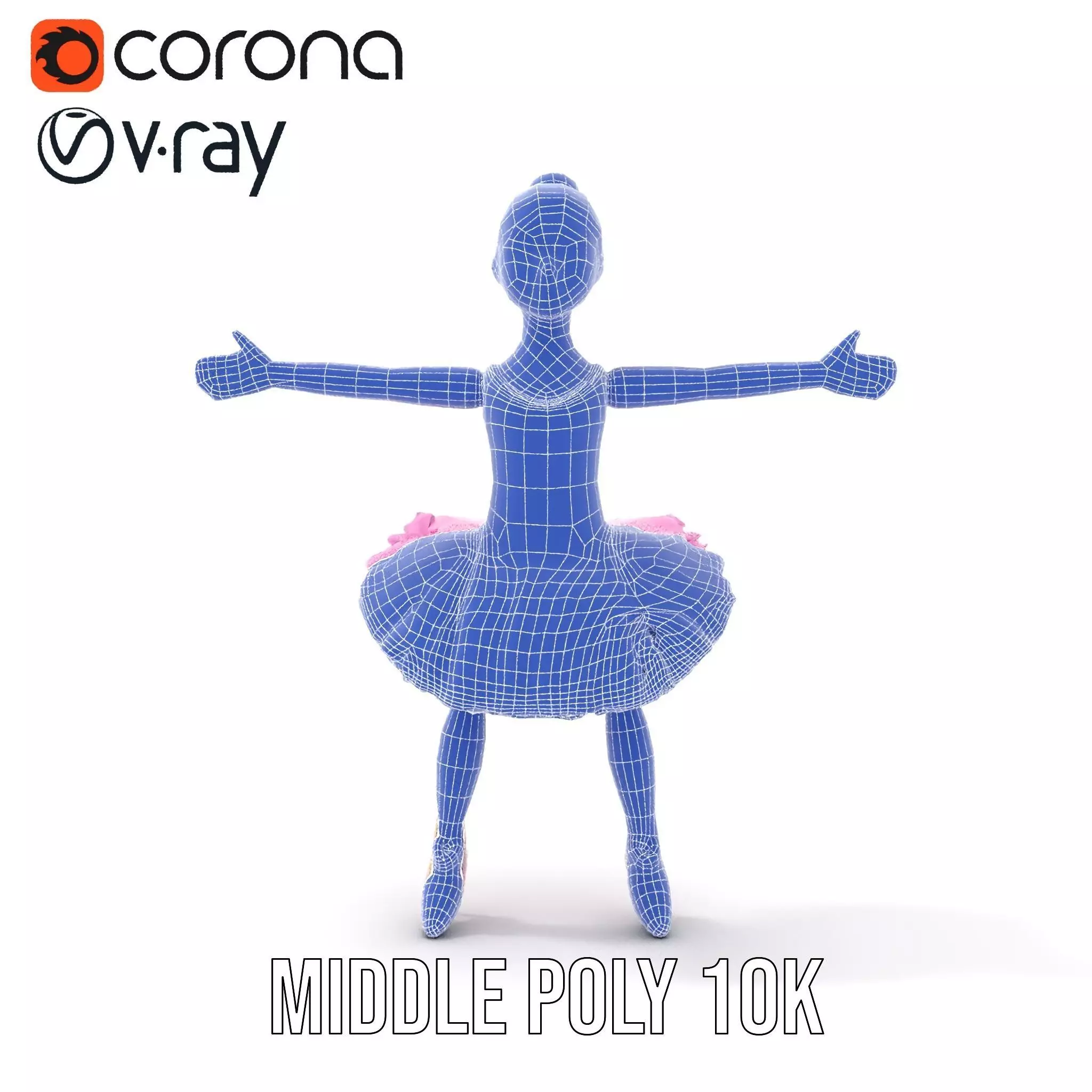 Graceful Ballerina model pack Low-poly 3D model_27