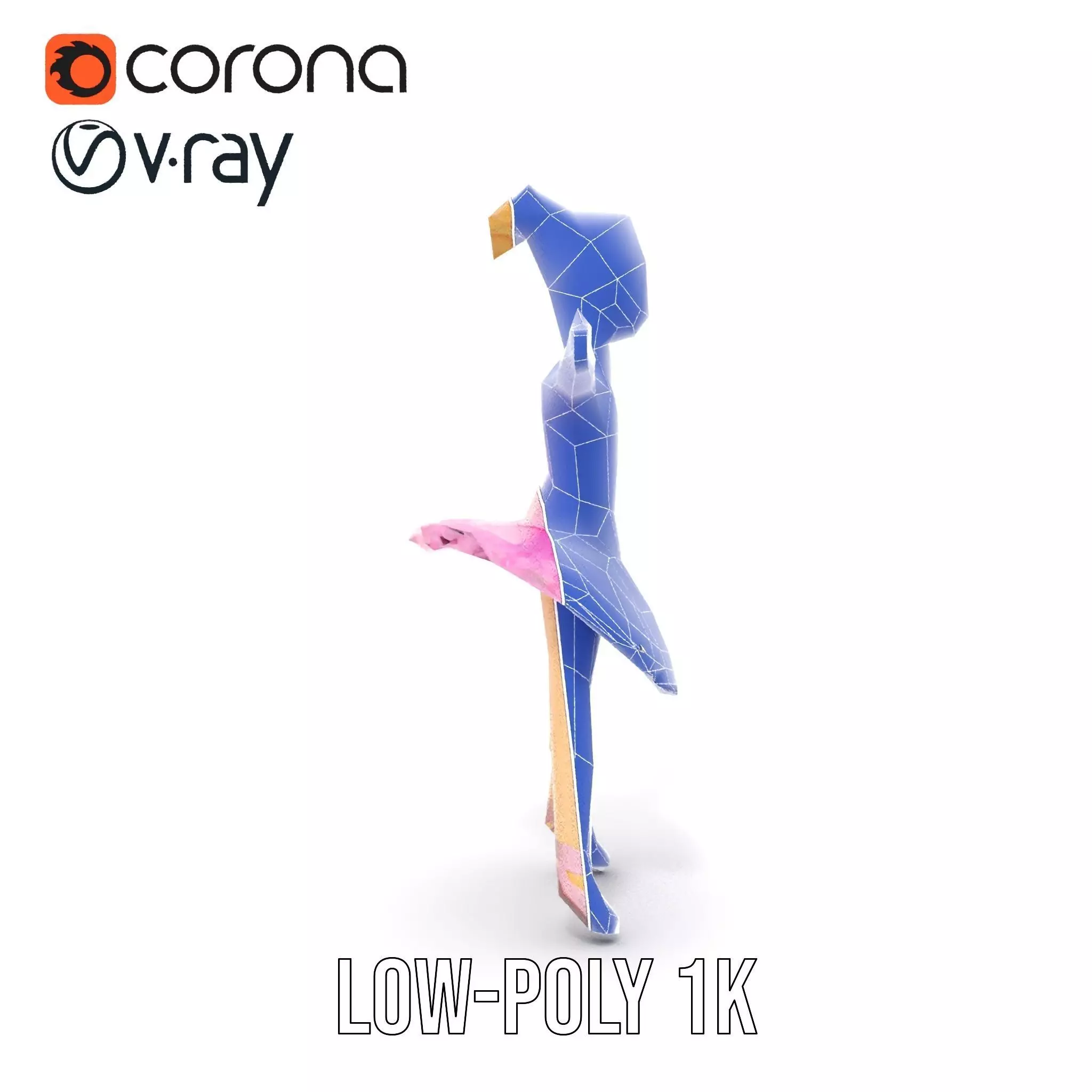 Graceful Ballerina model pack Low-poly 3D model_31