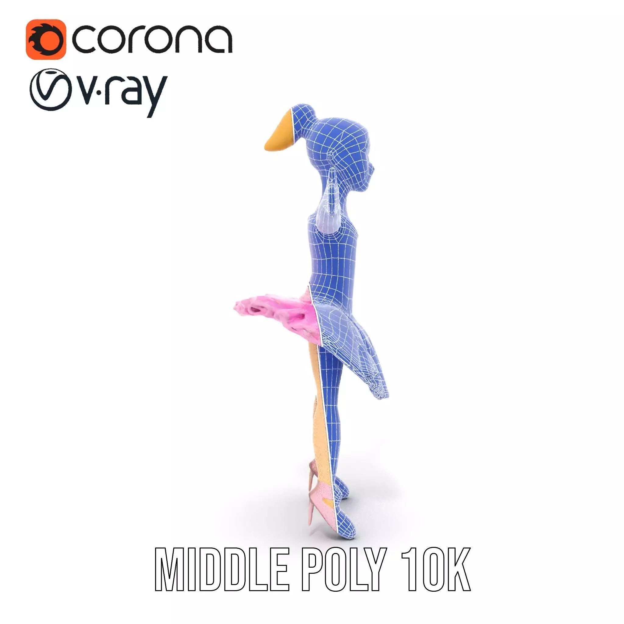 Graceful Ballerina model pack Low-poly 3D model_30