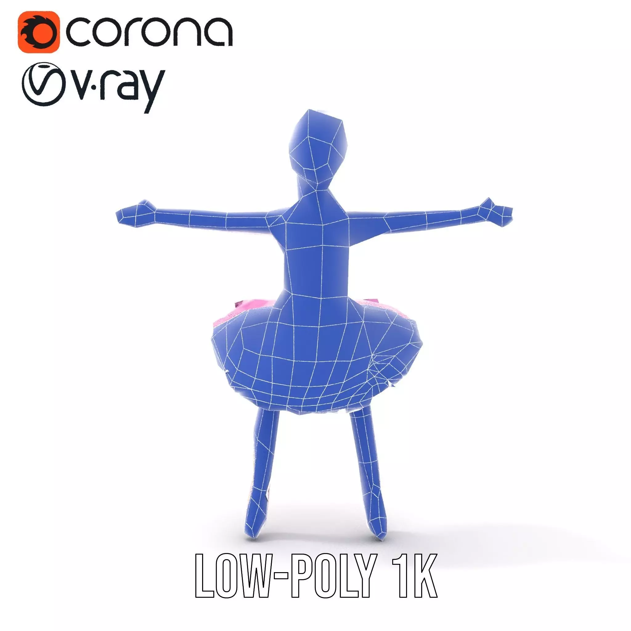 Graceful Ballerina model pack Low-poly 3D model_25