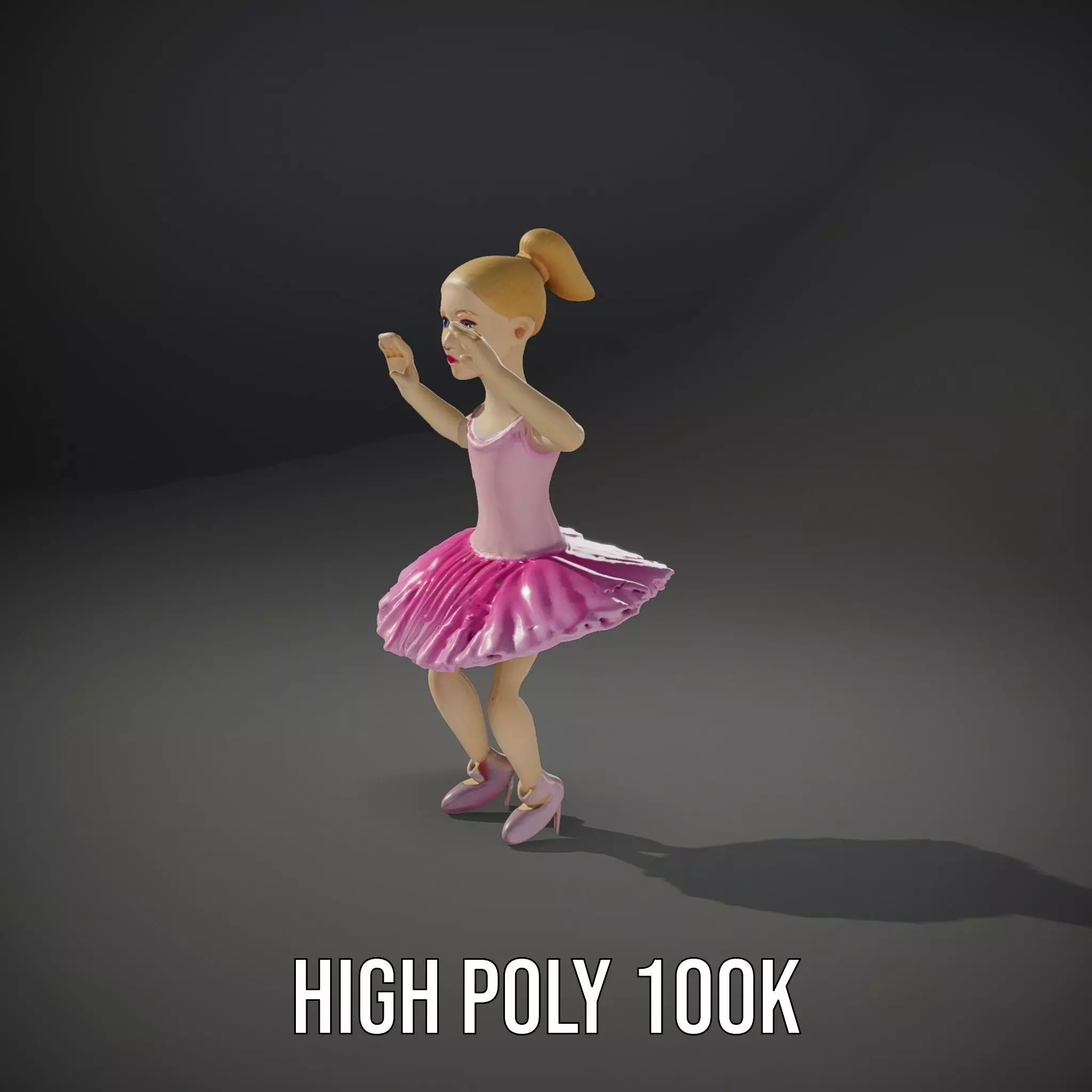 Graceful Ballerina model pack Low-poly 3D model_9