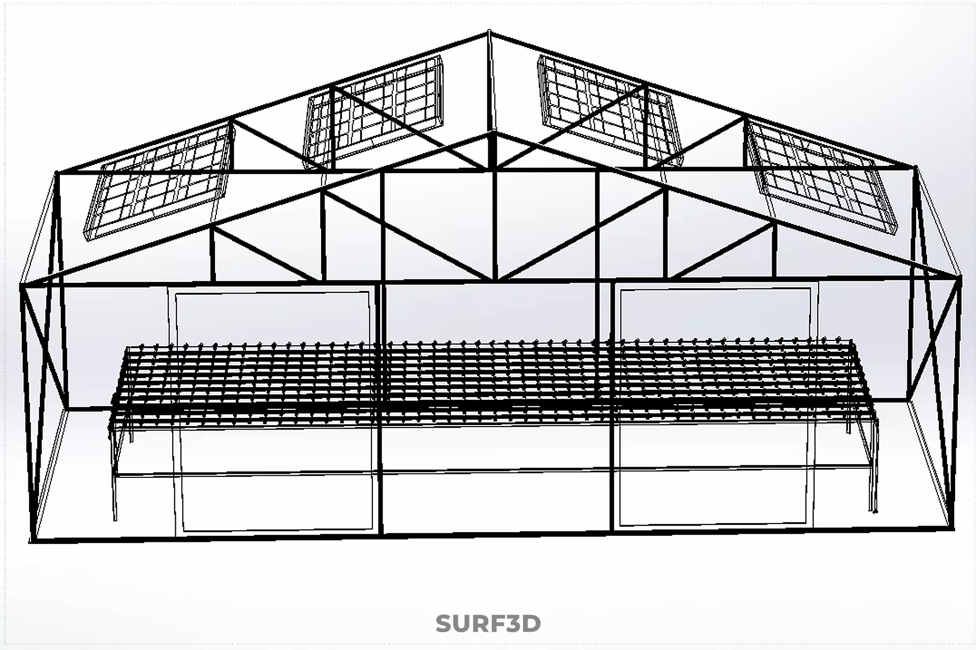 INDOOR SOLAR PANEL HYDROPONIC GREENHOUSE GLASSHOUSE FARM GARDEN 3D model_30