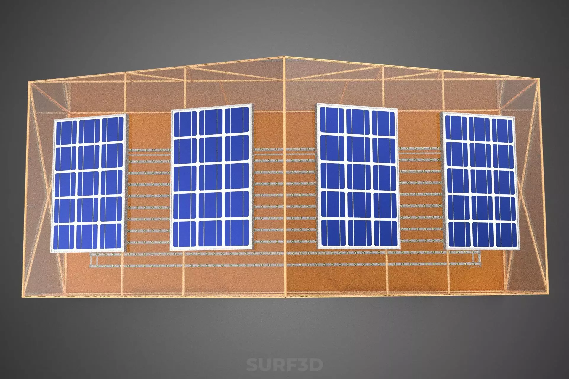 INDOOR SOLAR PANEL HYDROPONIC GREENHOUSE GLASSHOUSE FARM GARDEN 3D model_20