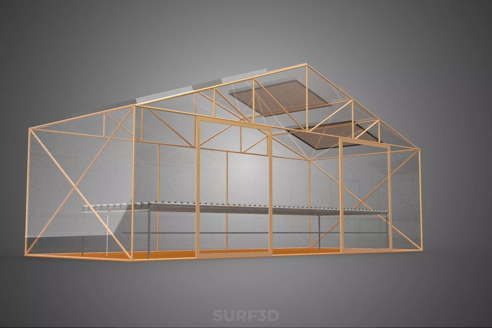 INDOOR SOLAR PANEL HYDROPONIC GREENHOUSE GLASSHOUSE FARM GARDEN 3D model_17