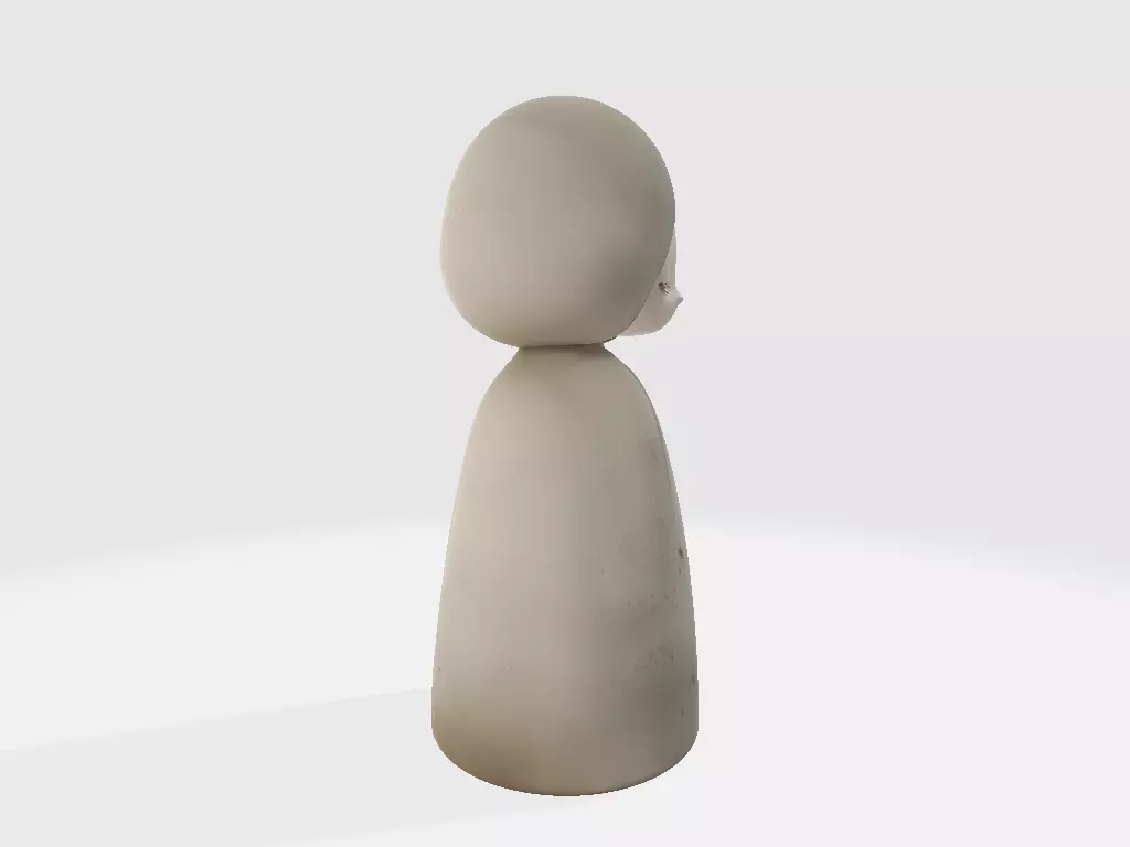 Little White Girl Model 08 3D print model_3