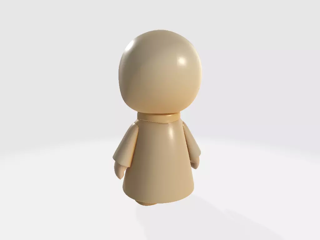 Little White Girl Model 06 3D print model_2