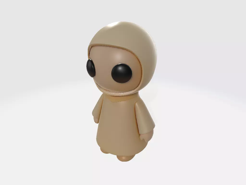 Little White Girl Model 06 3D print model_5