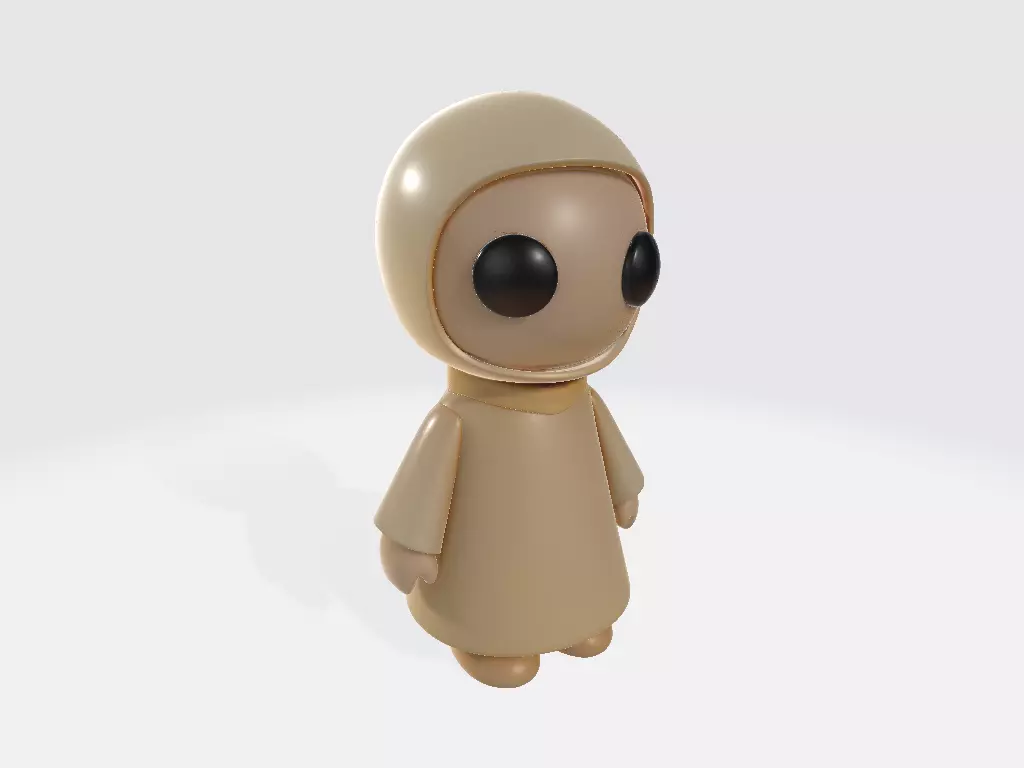 Little White Girl Model 06 3D print model_0