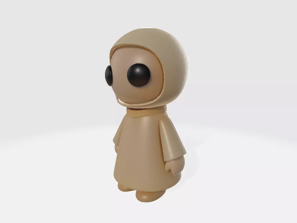 Little White Girl Model 06 3D print model_1