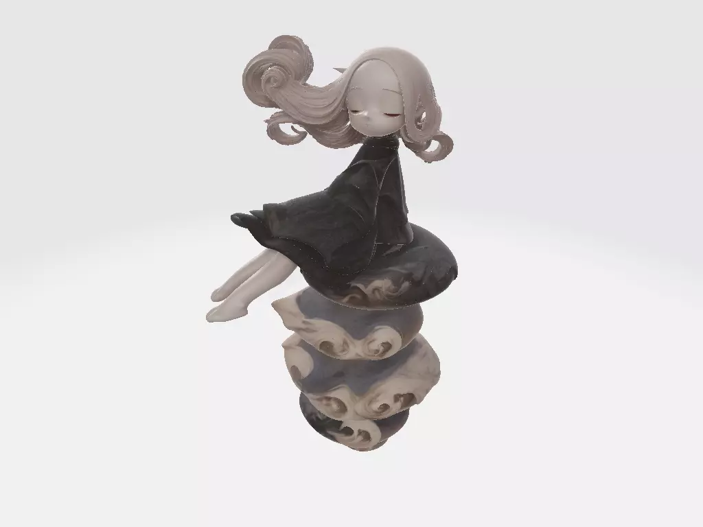 Little White Girl Model 03 3D print model_5