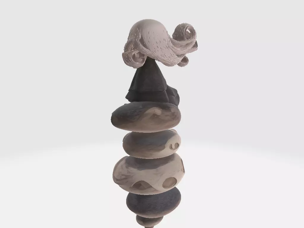 Little White Girl Model 03 3D print model_2