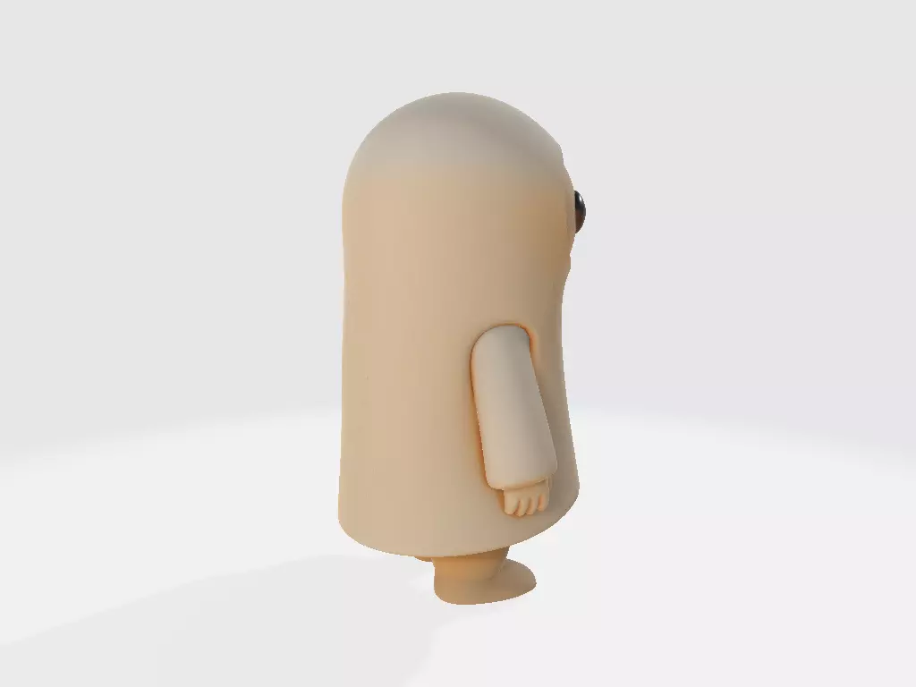 Little White Girl Model 05 3D print model_3