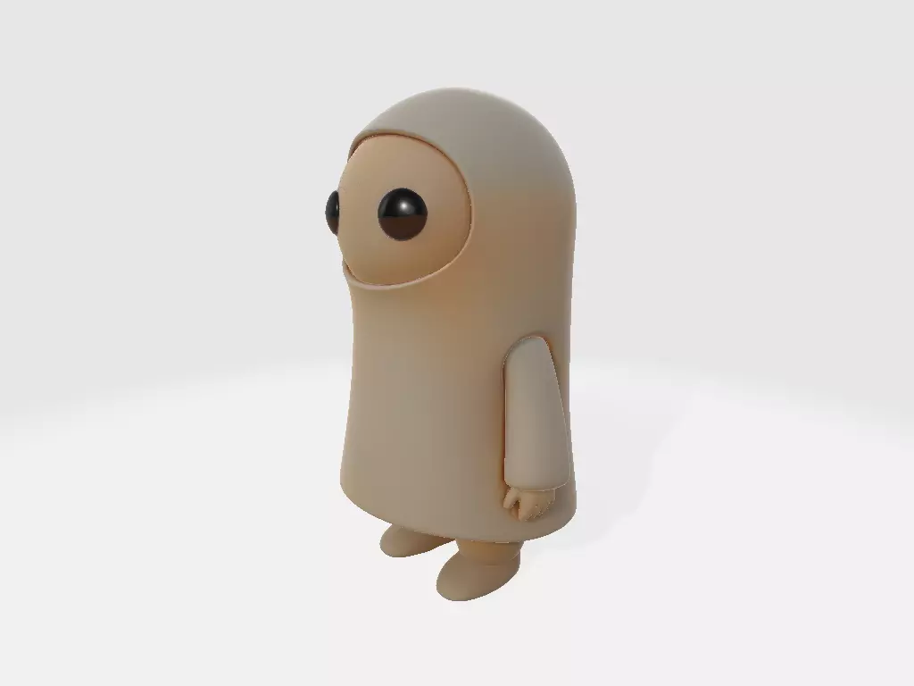 Little White Girl Model 05 3D print model_1