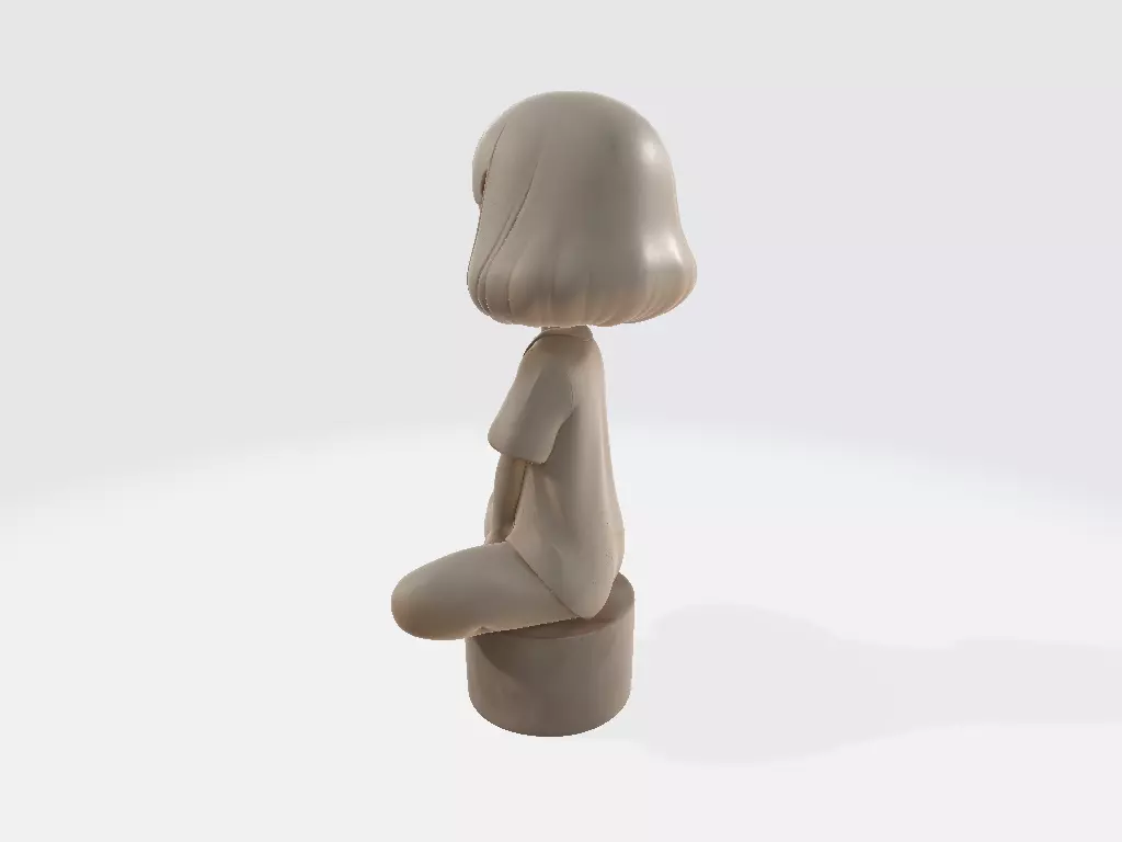 Little White Girl Model 13 3D print model_2