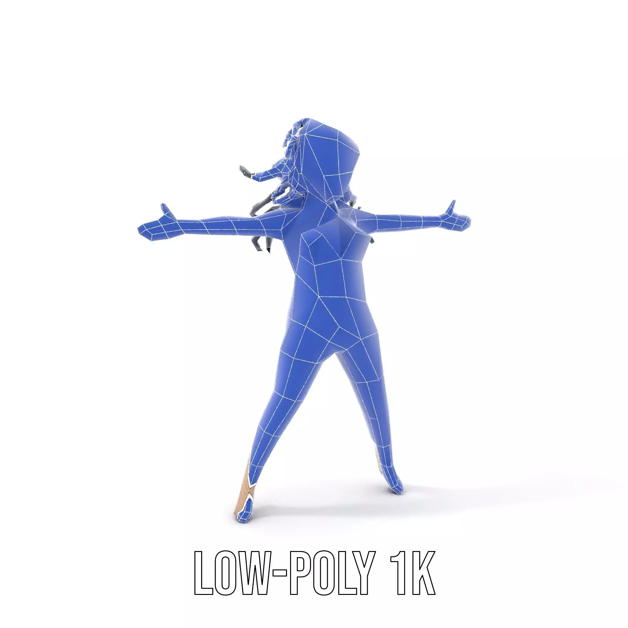 Silver Swimsuit Character model pack Low-poly 3D model_28