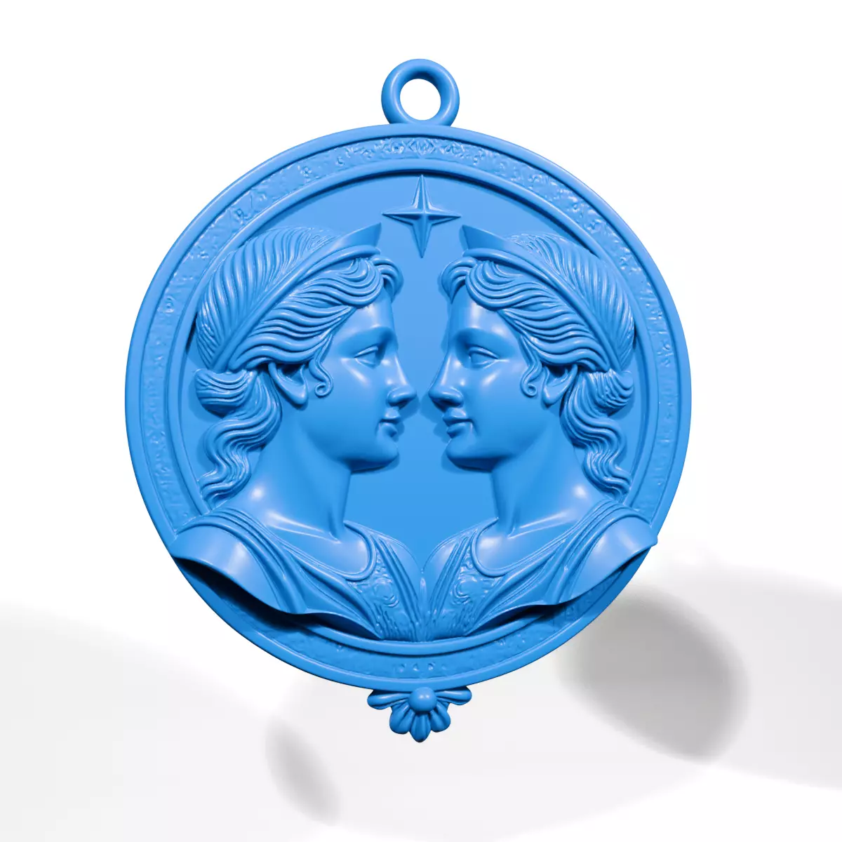 Gemini and Libra Pendants 3D print model_6