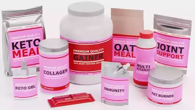 Sport Supplements Collection - Pink Edition