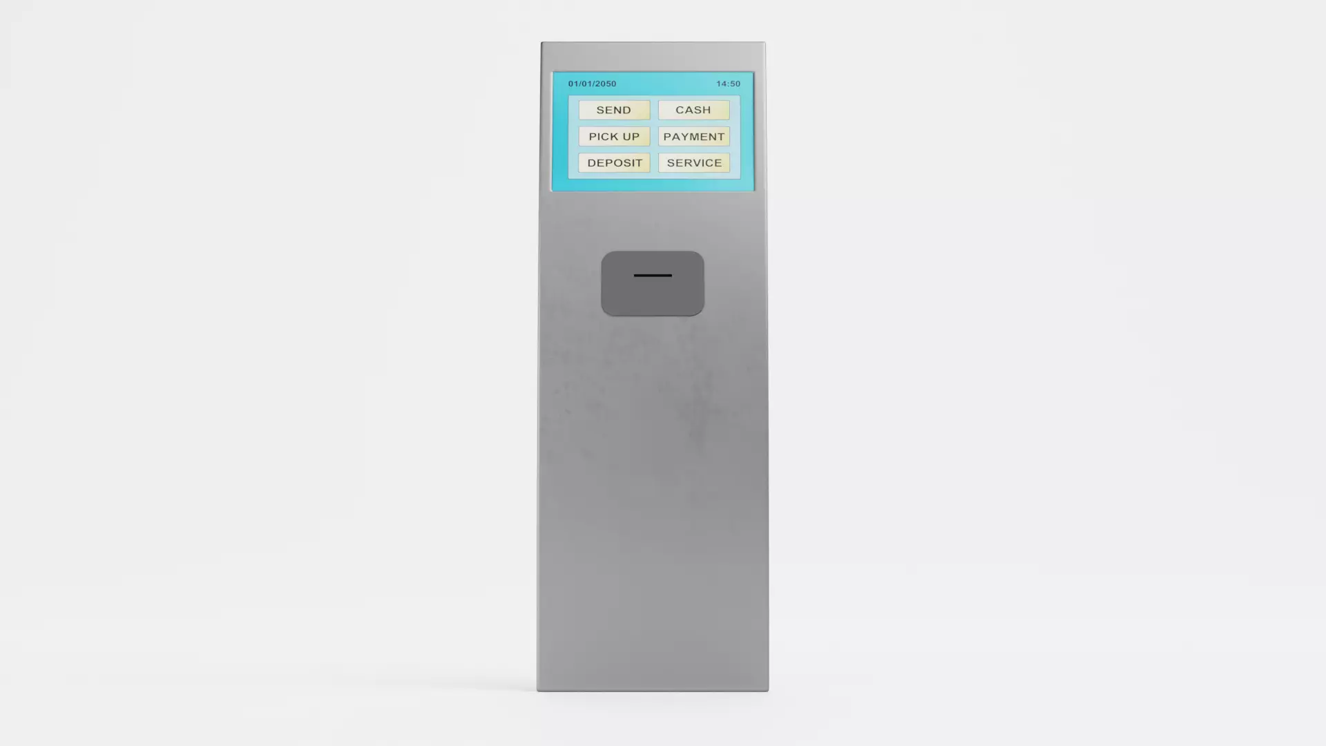 Ticket Terminal Low-poly 3D model_1