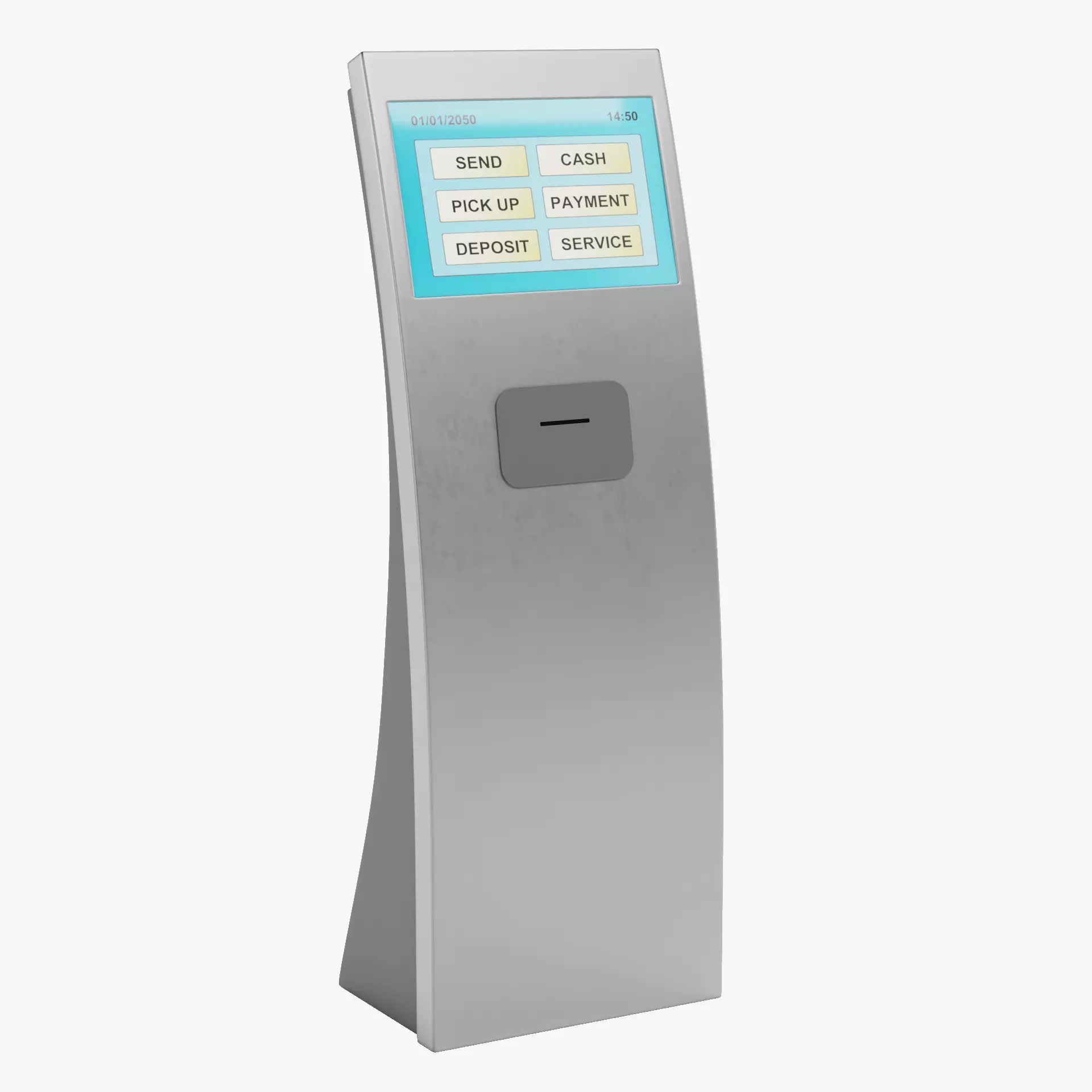 Ticket Terminal Low-poly 3D model_12