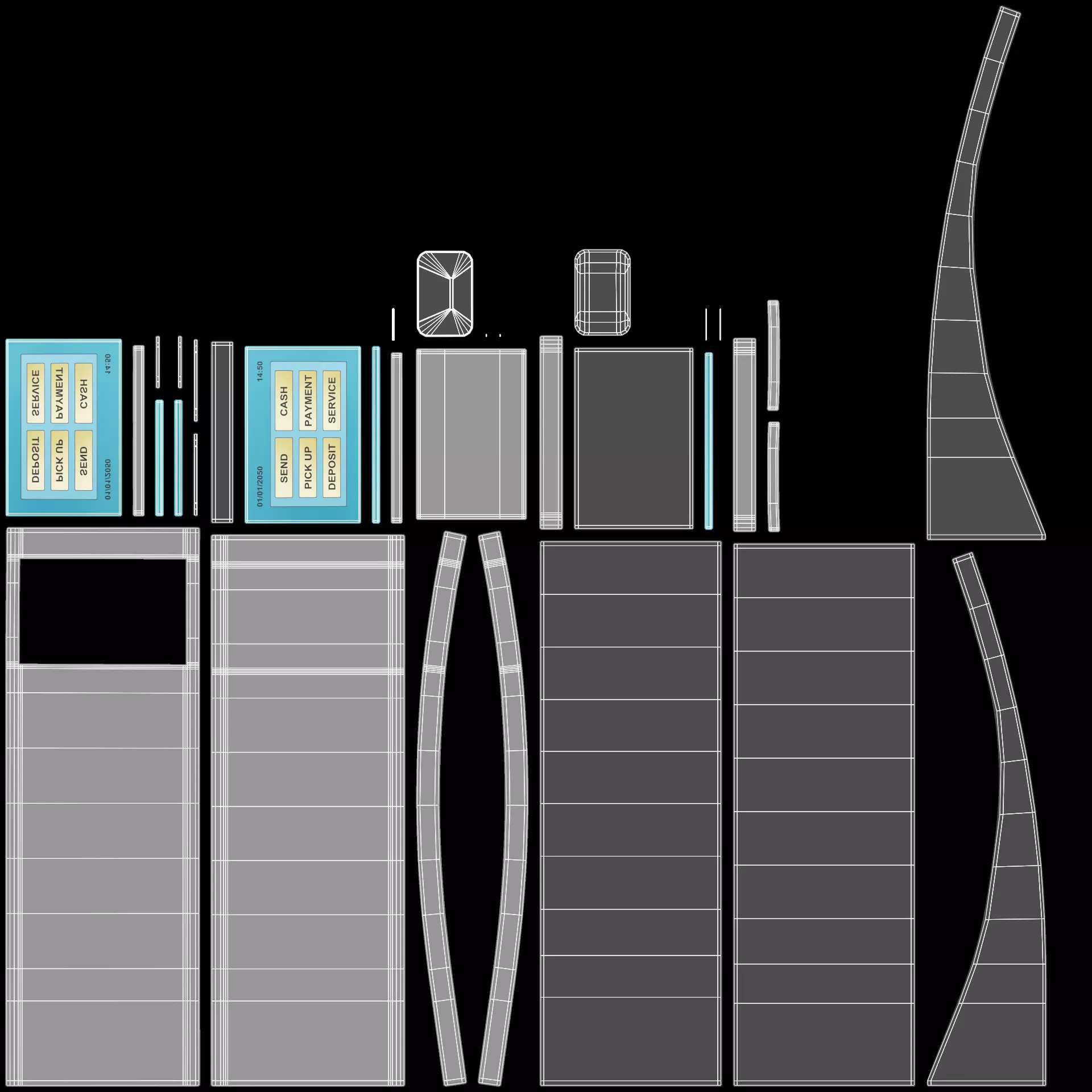 Ticket Terminal Low-poly 3D model_7