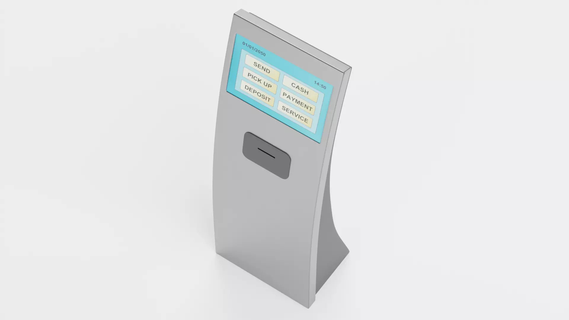 Ticket Terminal Low-poly 3D model_5
