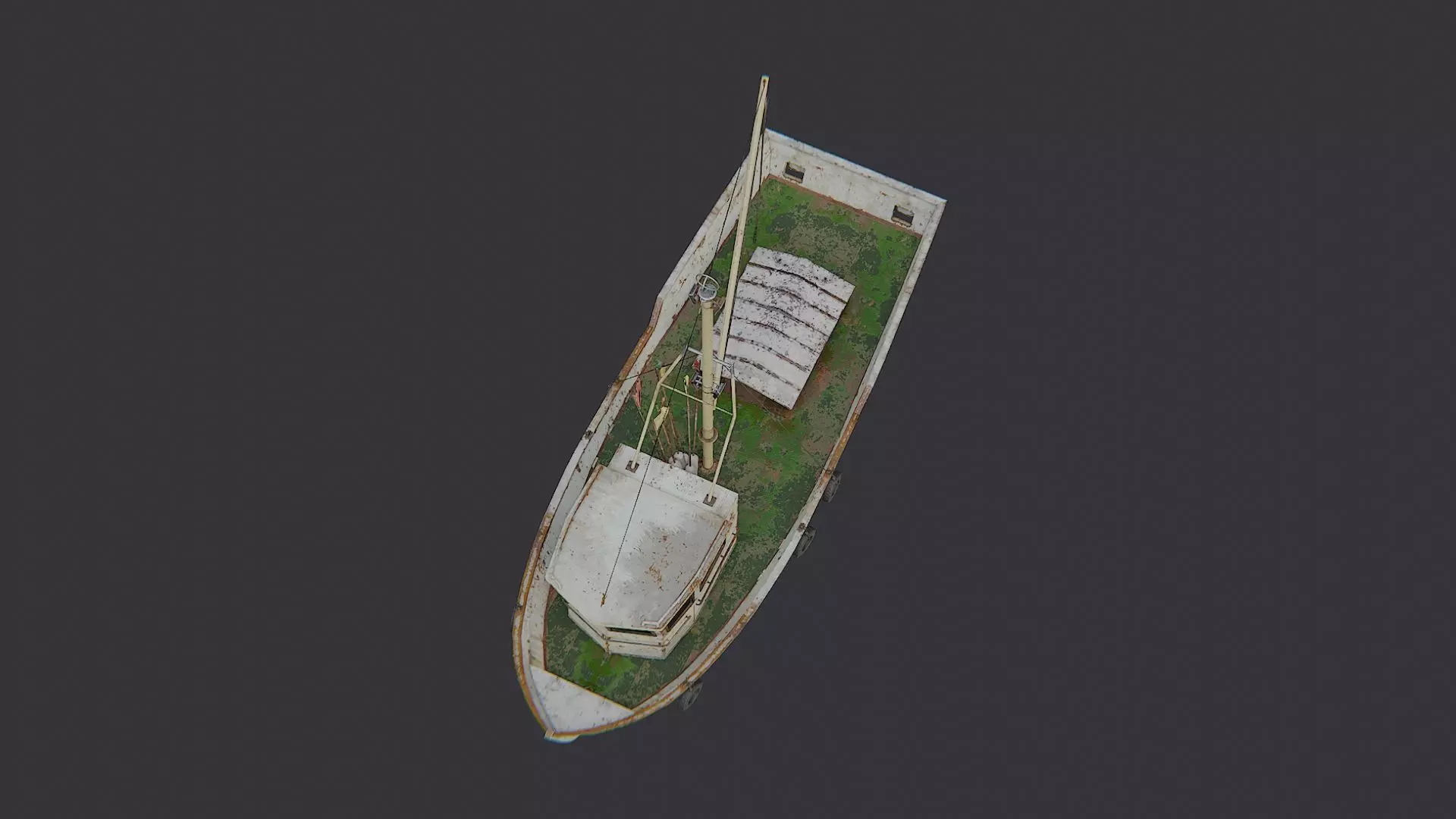 Blue Fishing Boat for Coastal Visualizations Low-poly 3D model_4